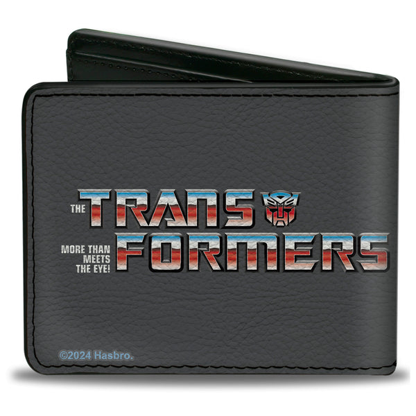 Buckle-Down Bi-Fold Wallet - TRANSFORMERS Optimus Prime And Bumblebee BUILT FOR GREATNESS Pose Grays