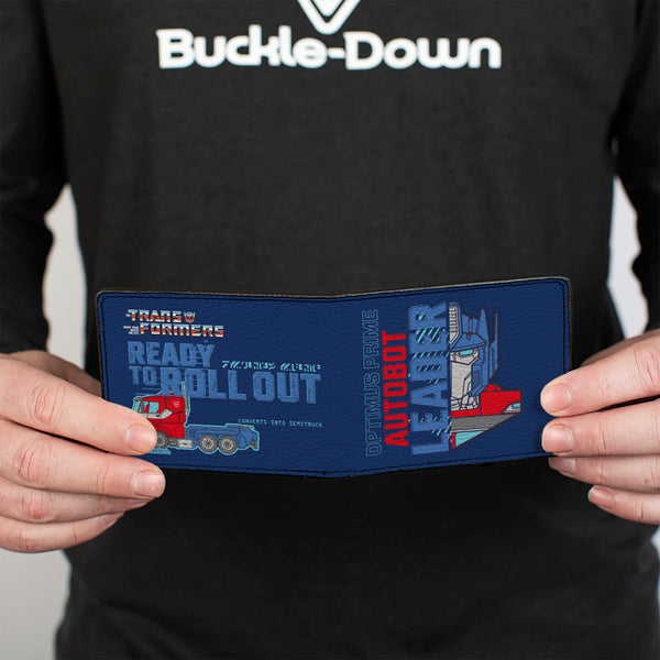 Buckle-Down Bi-Fold Wallet - Transformers OPTIMUS PRIME AUTOBOT READY TO ROLL OUT And Semi Blues