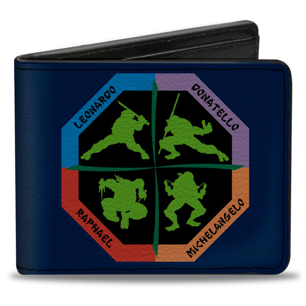 Buckle-Down Bi-Fold Wallet - Turtle Octagon Poses + TEENAGE MUTANT NINJA TURTLES