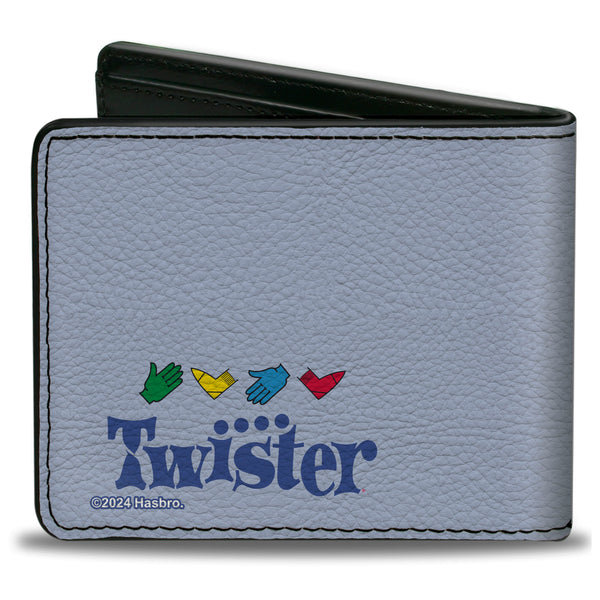 Buckle-Down Bi-Fold Wallet - Twister DAD SAYS MAKE YOUR MOVE And Game Icons Light Blue/Multi Color