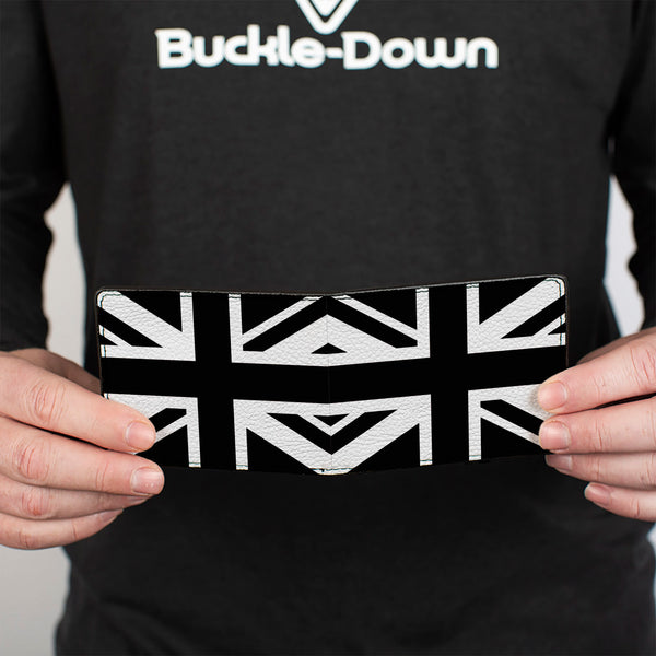 Buckle-Down Bi-Fold Wallet - United Kingdom Flag Black White