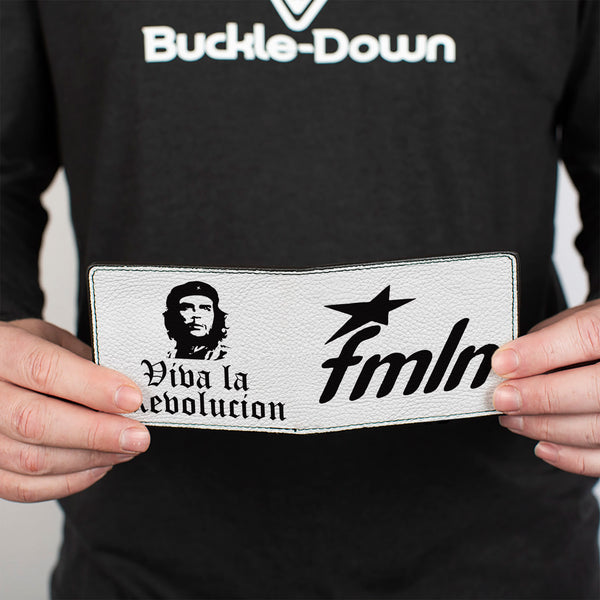 Buckle-Down Bi-Fold Wallet - VIVA LA REVOLUCION Che White Black