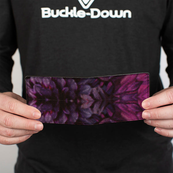 Buckle-Down Bi-Fold Wallet - Vivid Floral Collage Pinks