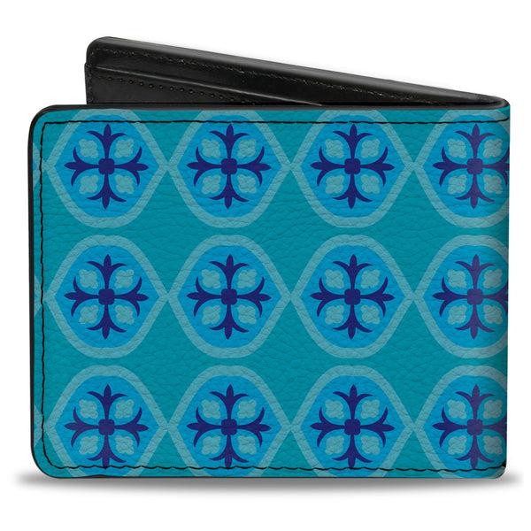 Buckle-Down Bi-Fold Wallet - Wallpaper2 Baby Blue Blue