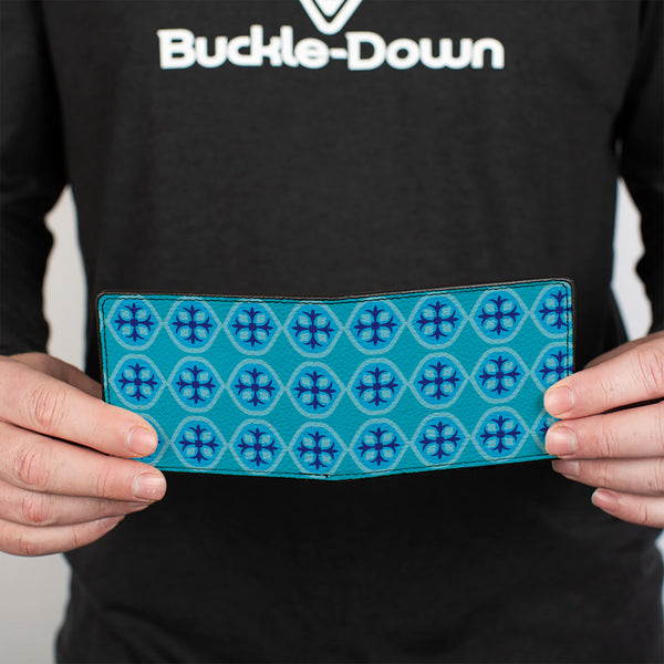 Buckle-Down Bi-Fold Wallet - Wallpaper2 Baby Blue Blue