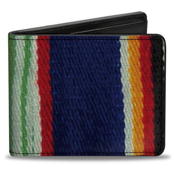 Buckle-Down Bi-Fold Wallet - Zarape2 Vertical Multi Color Stripe