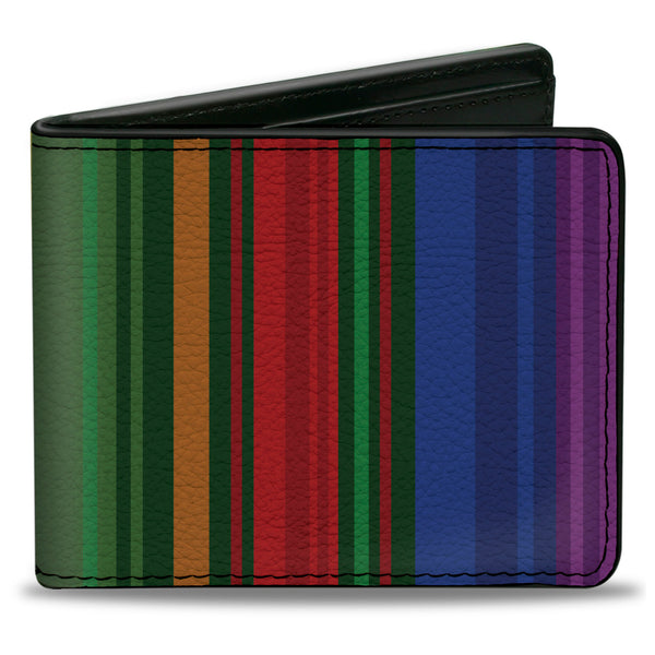 Buckle-Down Bi-Fold Wallet - Zarape8 Vertical Multi Color Stripe