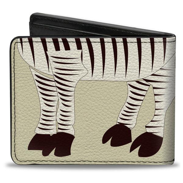 Buckle-Down Bi-Fold Wallet - Zebra Poops Off-White Black