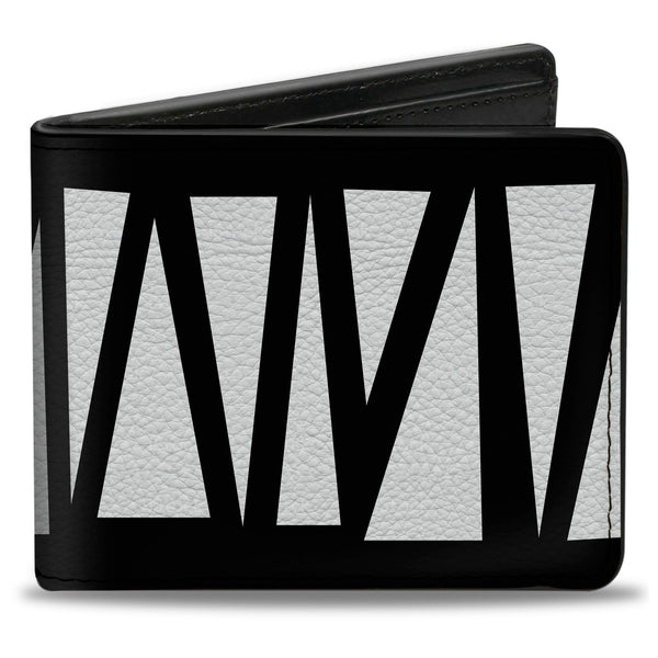Buckle-Down Bi-Fold Wallet - Zig Zag Doodle Black White