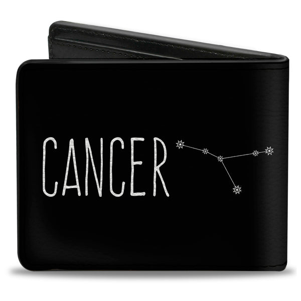Buckle-Down Bi-Fold Wallet - Zodiac CANCER Constellation Black White