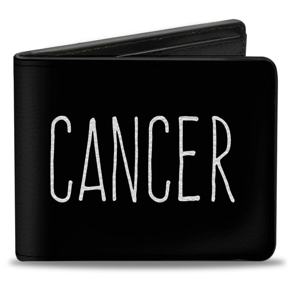 Buckle-Down Bi-Fold Wallet - Zodiac CANCER Symbol Black White