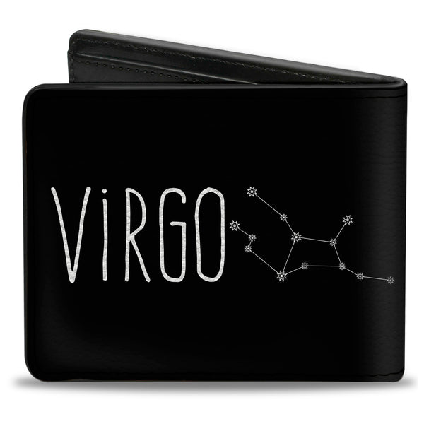 Buckle-Down Bi-Fold Wallet - Zodiac VIRGO Constellation Black White