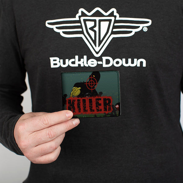 Buckle-Down Bi-Fold Wallet - ZOMBIE KILLER Zombie March Green Red Black