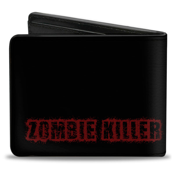 Buckle-Down Bi-Fold Wallet - ZOMBIE KILLER Zombie Target Black White Red