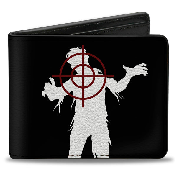 Buckle-Down Bi-Fold Wallet - ZOMBIE KILLER Zombie Target Black White Red