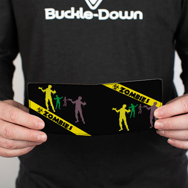 Buckle-Down Bi-Fold Wallet - Zombies Biohazard Black Yellow Green