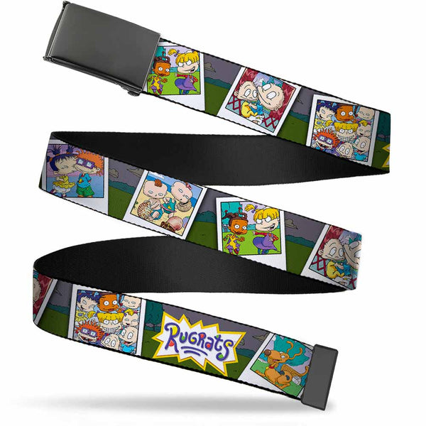 Buckle-Down Black Buckle Web Belt - RUGRATS Character Snapshots Webbing
