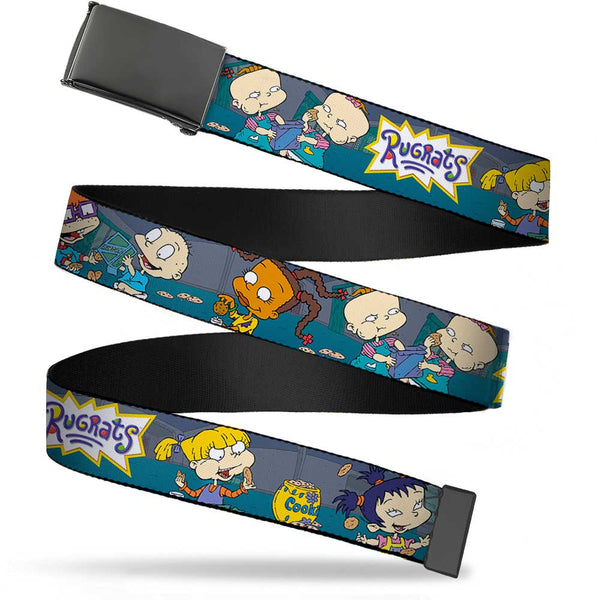 Buckle-Down Black Buckle Web Belt - Rugrats Cookie Scene Webbing