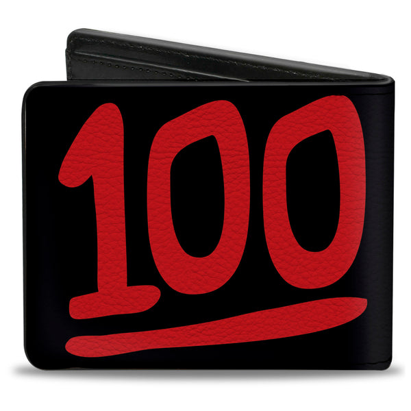 Buckle-Down Bi-Fold Wallet - 100 Repeat Black Red