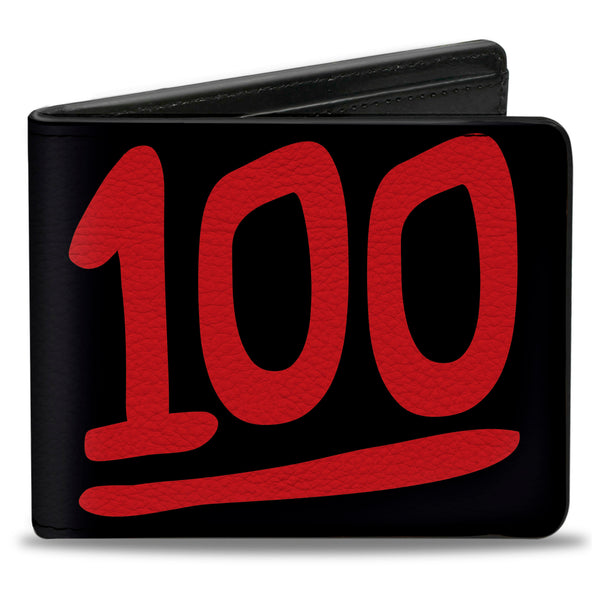Buckle-Down Bi-Fold Wallet - 100 Repeat Black Red