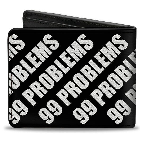Buckle-Down Bi-Fold Wallet - 99 PROBLEMS Black White