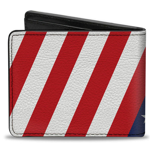 Buckle-Down Bi-Fold Wallet - American Flag Diagonal
