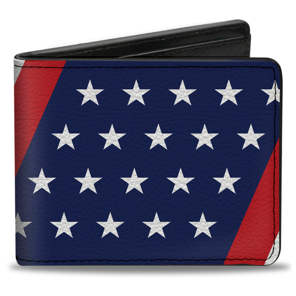 Buckle-Down Bi-Fold Wallet - American Flag Diagonal