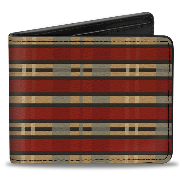 Buckle-Down Bi-Fold Wallet - Americana Plaid2