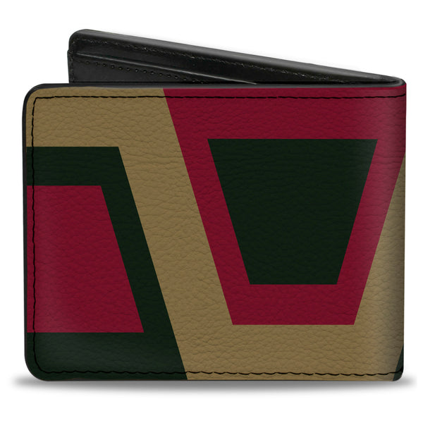 Buckle-Down Bi-Fold Wallet - Aztec17 Tan Red Black