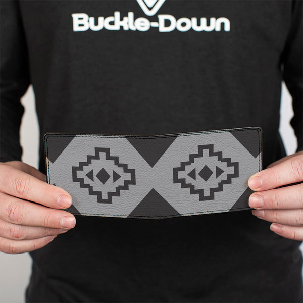 Buckle-Down Bi-Fold Wallet - Aztec21 Tonal Grays