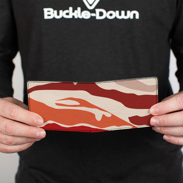 Buckle-Down Bi-Fold Wallet - Bacon CLOSE-UP