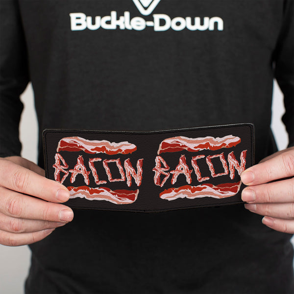 Buckle-Down Bi-Fold Wallet - Bacon W Text2