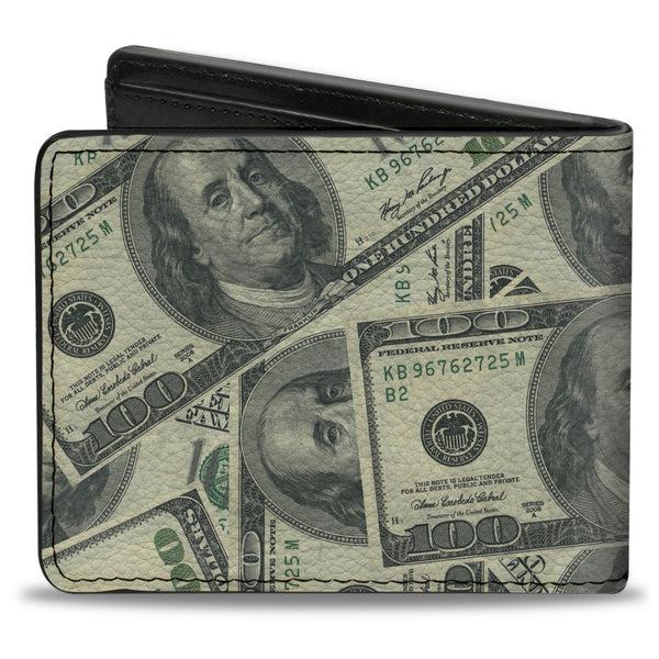 Buckle-Down Bi-Fold Wallet - Benjamins2 Stacked