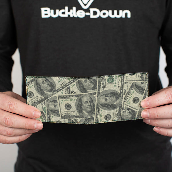 Buckle-Down Bi-Fold Wallet - Benjamins2 Stacked