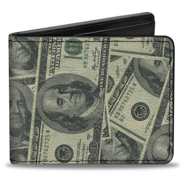 Buckle-Down Bi-Fold Wallet - Benjamins2 Stacked