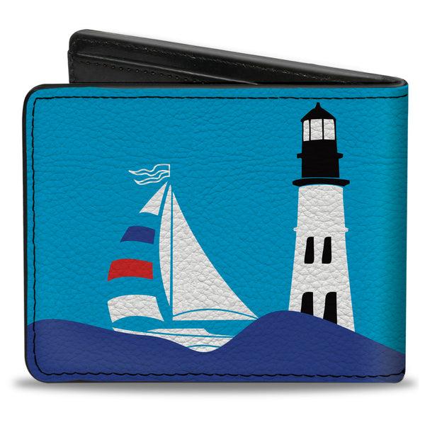 Buckle-Down Bi-Fold Wallet - Boats On The Water