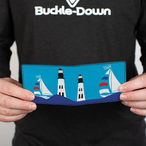 Buckle-Down Bi-Fold Wallet - Boats On The Water