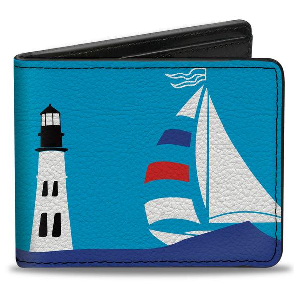 Buckle-Down Bi-Fold Wallet - Boats on the Water