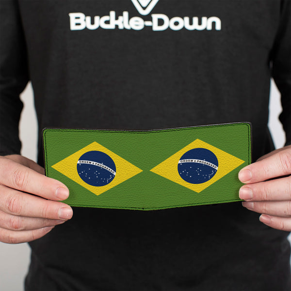 Buckle-Down Bi-Fold Wallet - Brazil Flags