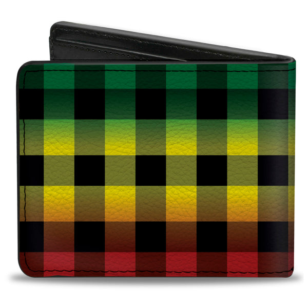 Buckle-Down Bi-Fold Wallet - Buffalo Plaid Rasta