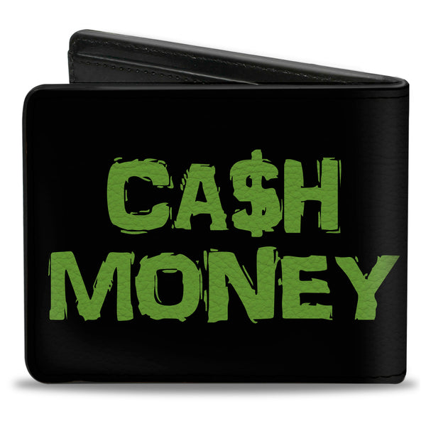 Buckle-Down Bi-Fold Wallet - CA$H MONEY Black Green