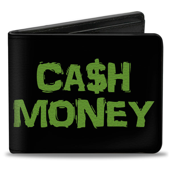 Buckle-Down Bi-Fold Wallet - CA$H MONEY Black Green