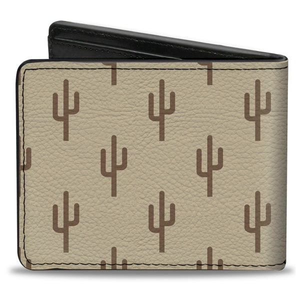 Buckle-Down Bi-Fold Wallet - Cacti2 Tans