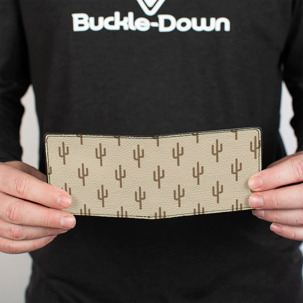 Buckle-Down Bi-Fold Wallet - Cacti2 Tans