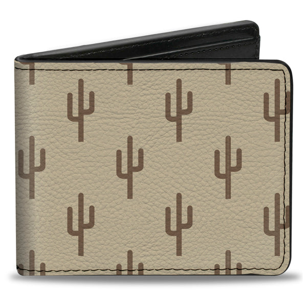 Buckle-Down Bi-Fold Wallet - Cacti2 Tans