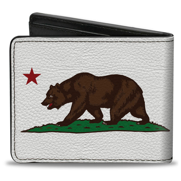 Buckle-Down Bi-Fold Wallet - Cali Bear White
