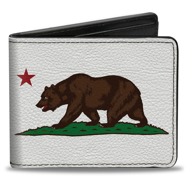 Buckle-Down Bi-Fold Wallet - Cali Bear White