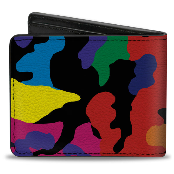 Buckle-Down Bi-Fold Wallet - Camo Multi Neon