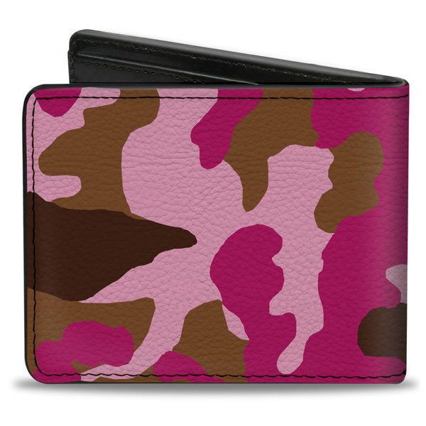 Buckle-Down Bi-Fold Wallet - Camo Pink