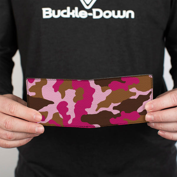 Buckle-Down Bi-Fold Wallet - Camo Pink